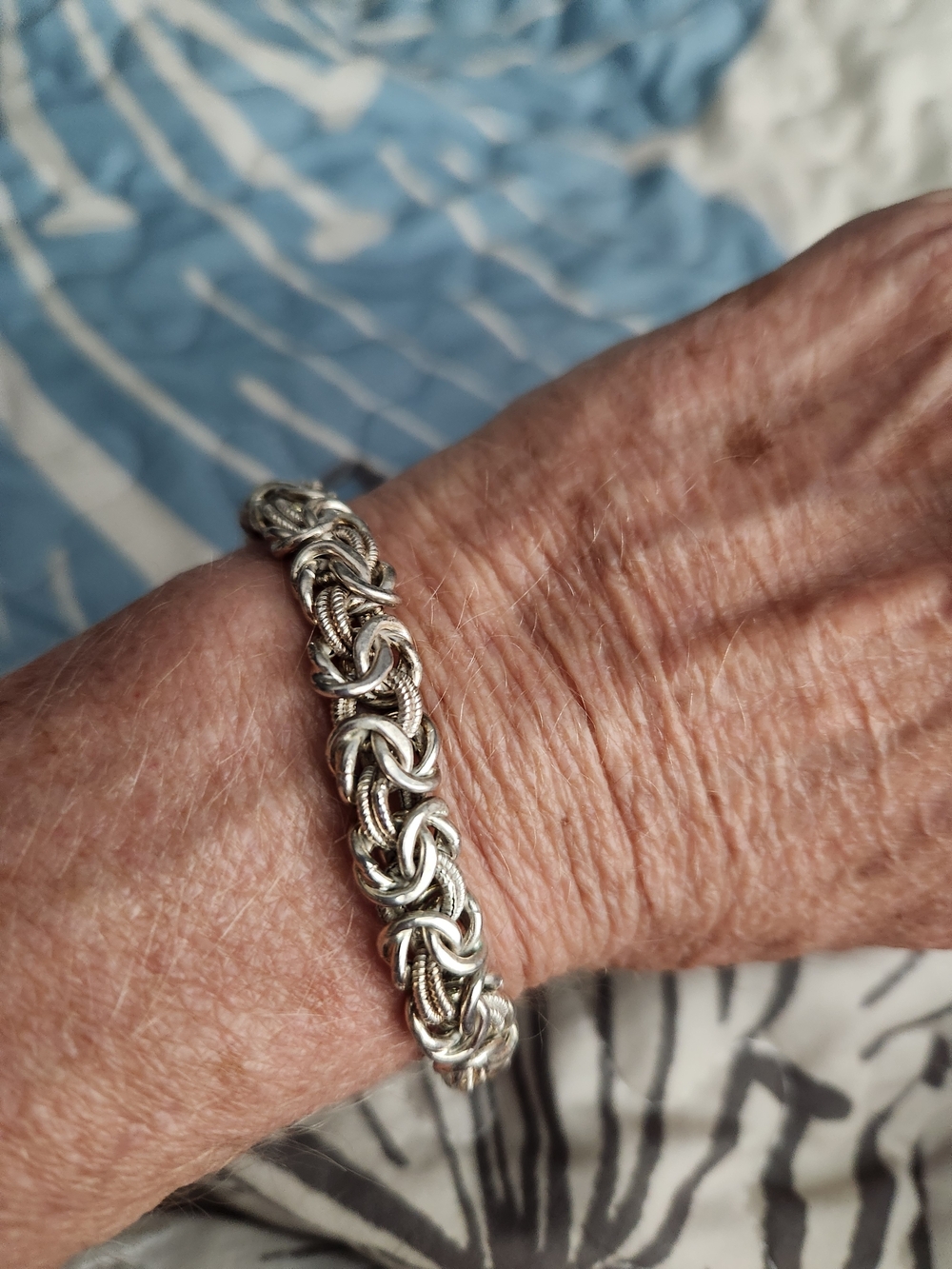 Sterling Silver Byzantine Style Bracelet